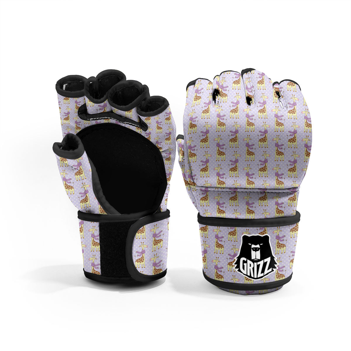 Scarf With Giraffe Print Pattern MMA Gloves-grizzshop