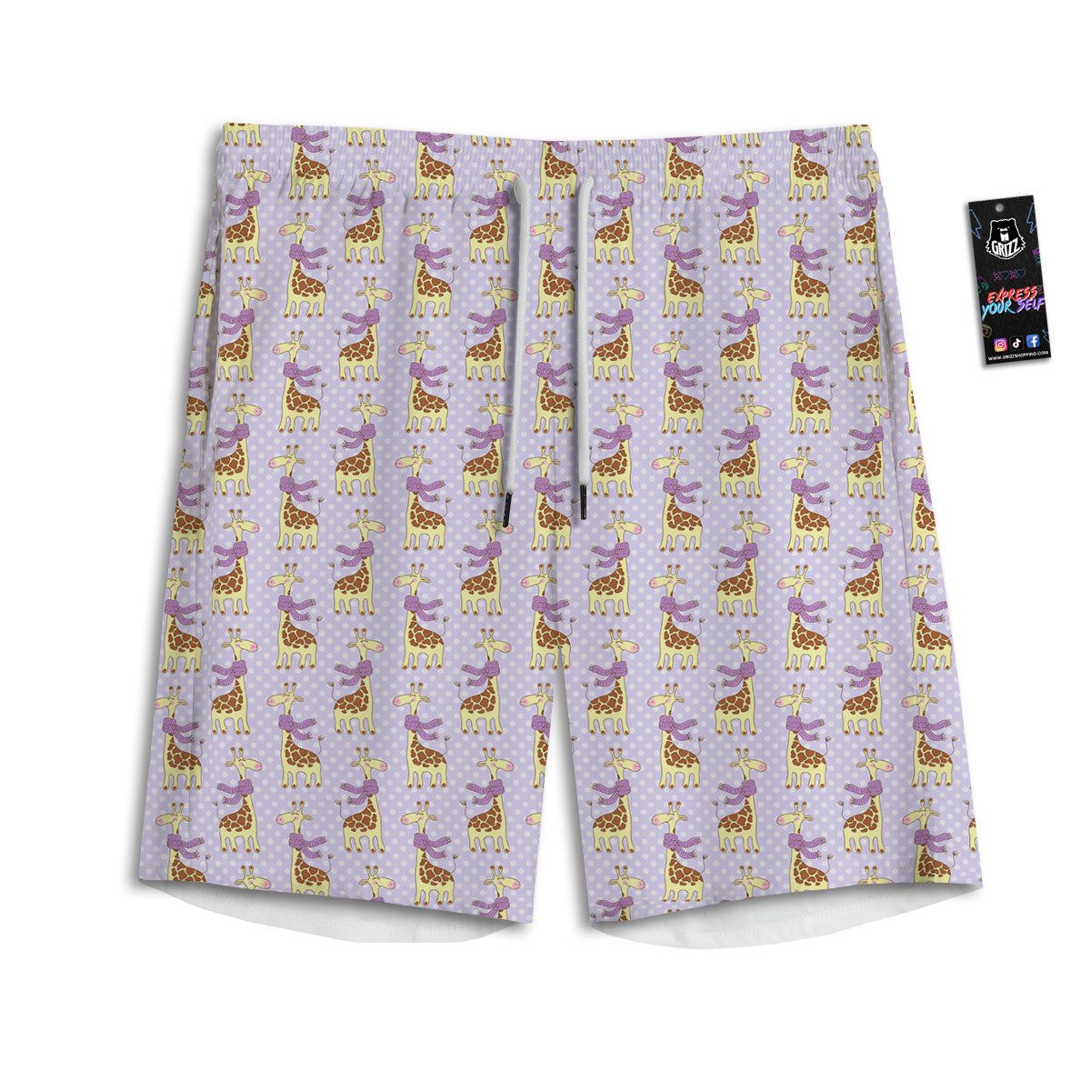 Slices Kiwi Print Men's Athletic Shorts