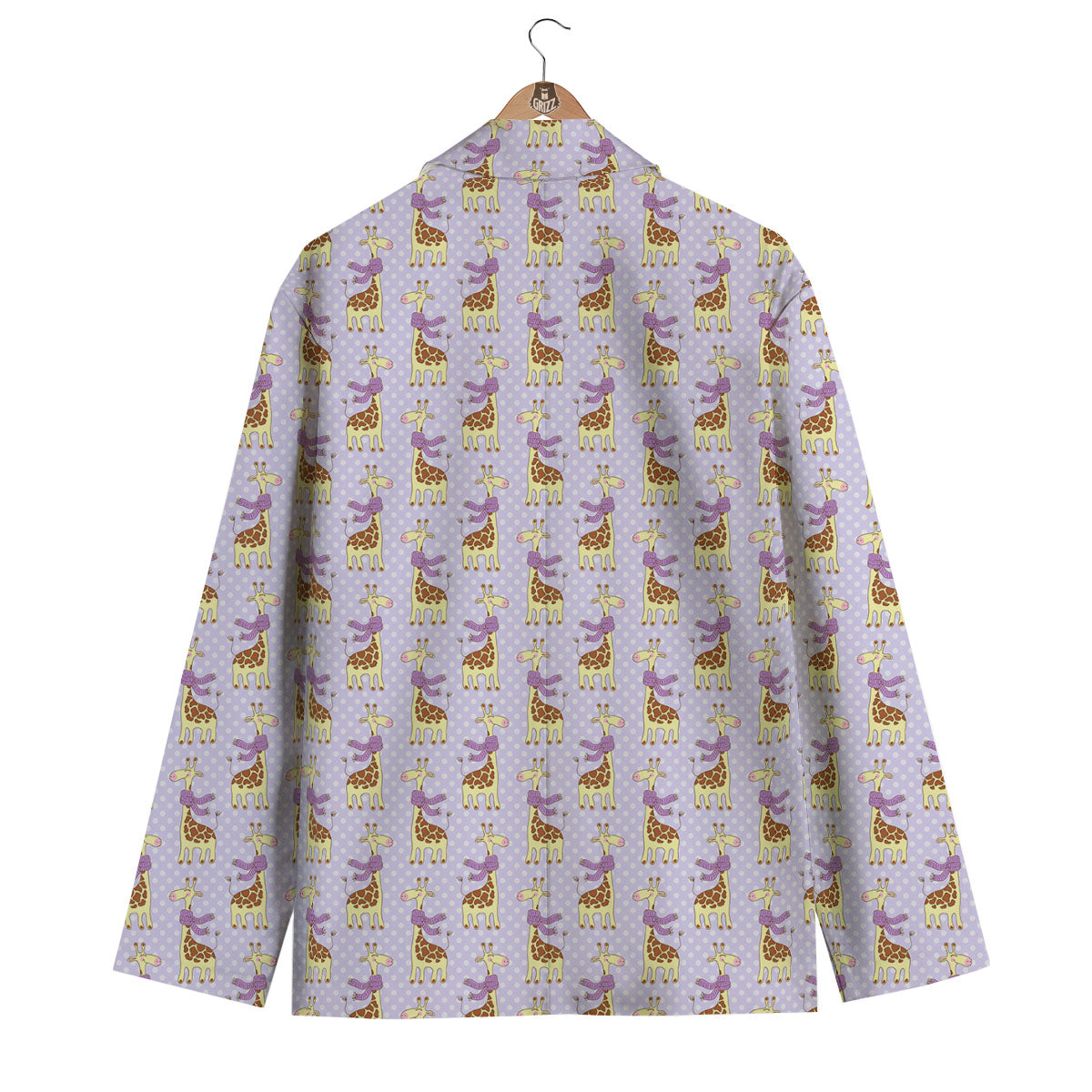 Scarf With Giraffe Print Pattern Men's Blazer-grizzshop
