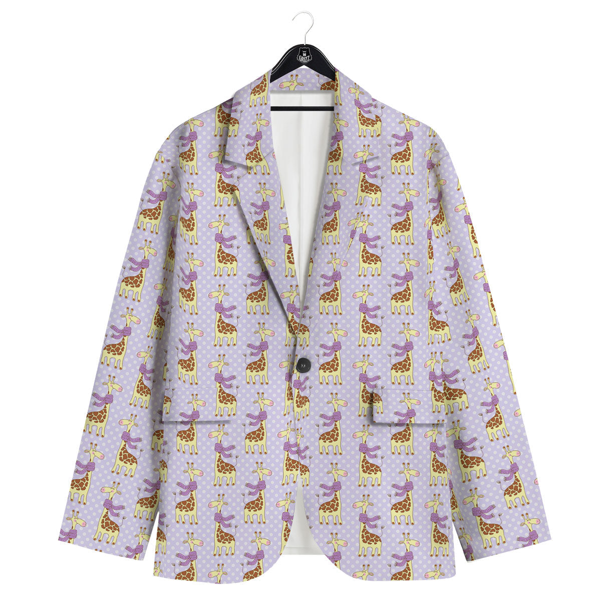 Scarf With Giraffe Print Pattern Men's Sport Coat-grizzshop
