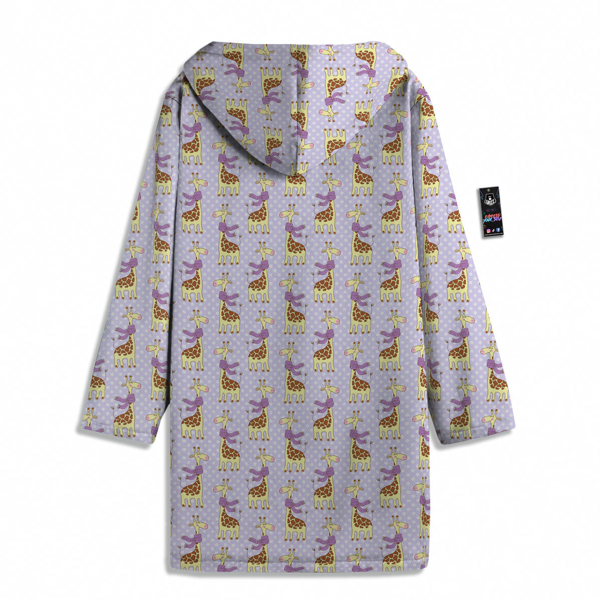 Scarf With Giraffe Print Pattern Men's Windbreaker Jacket-grizzshop