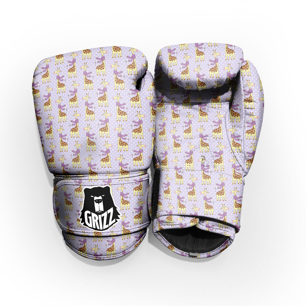 Scarf With Giraffe Print Pattern Pro Boxing Glove
