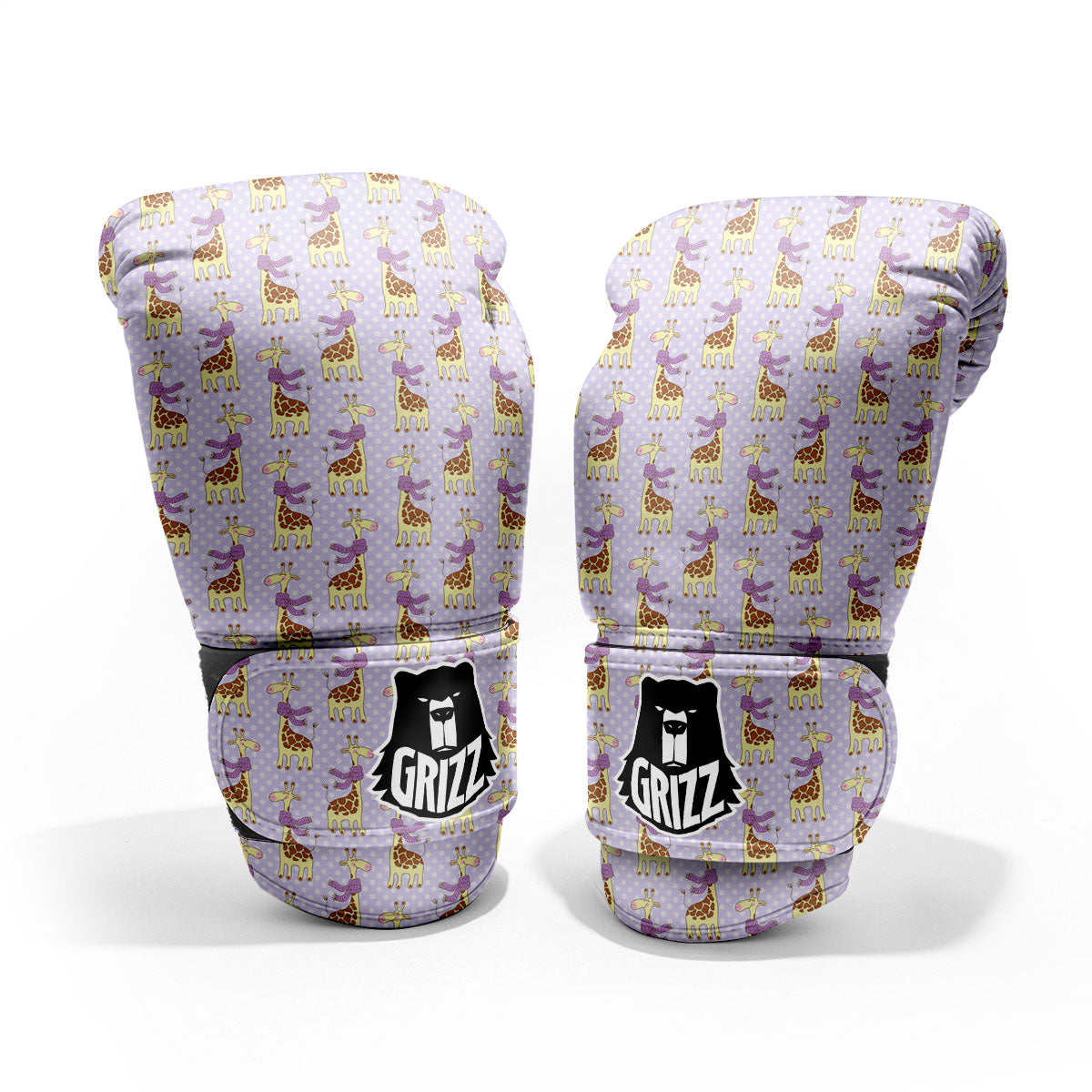 Scarf With Giraffe Print Pattern Pro Boxing Glove