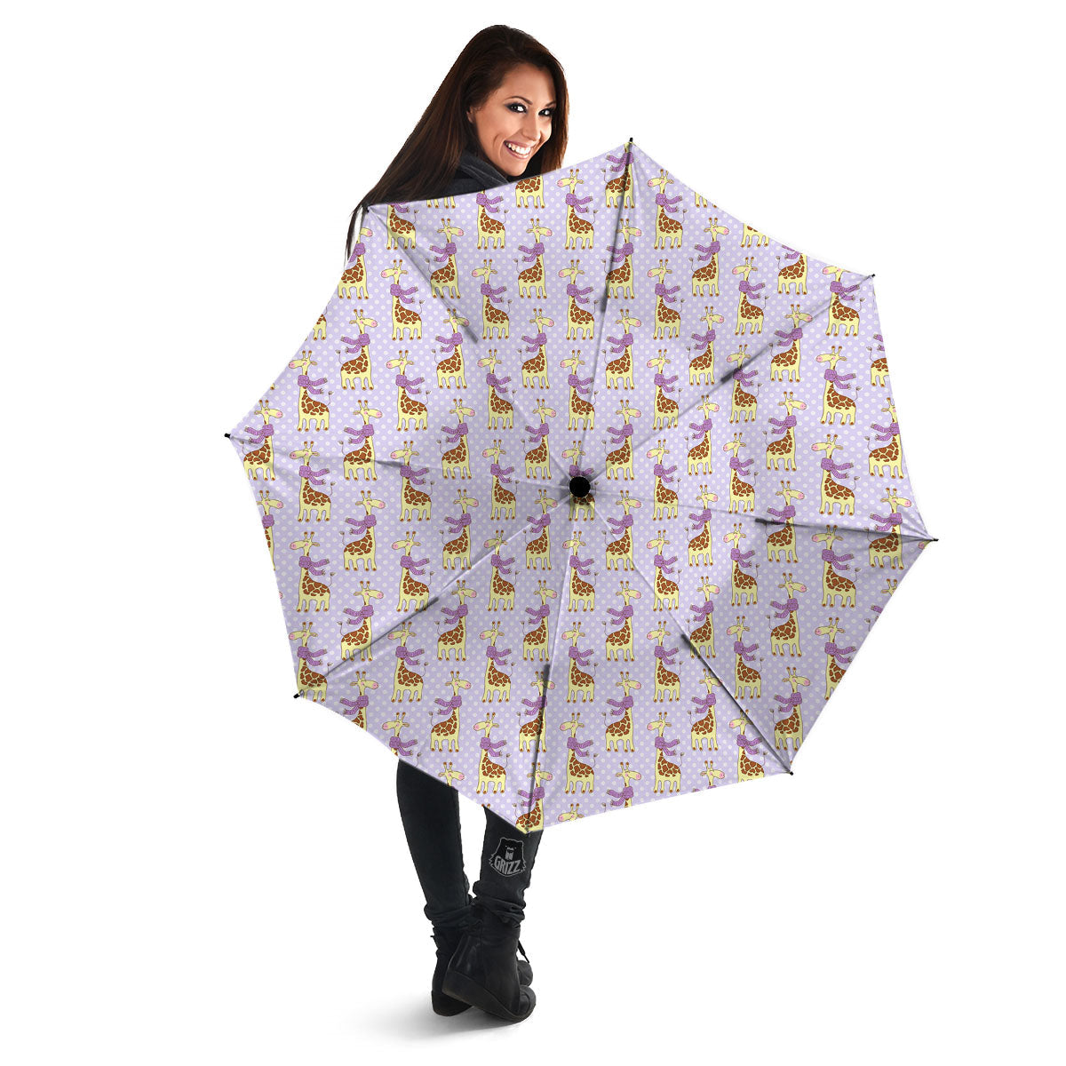Scarf With Giraffe Print Pattern Umbrella-grizzshop