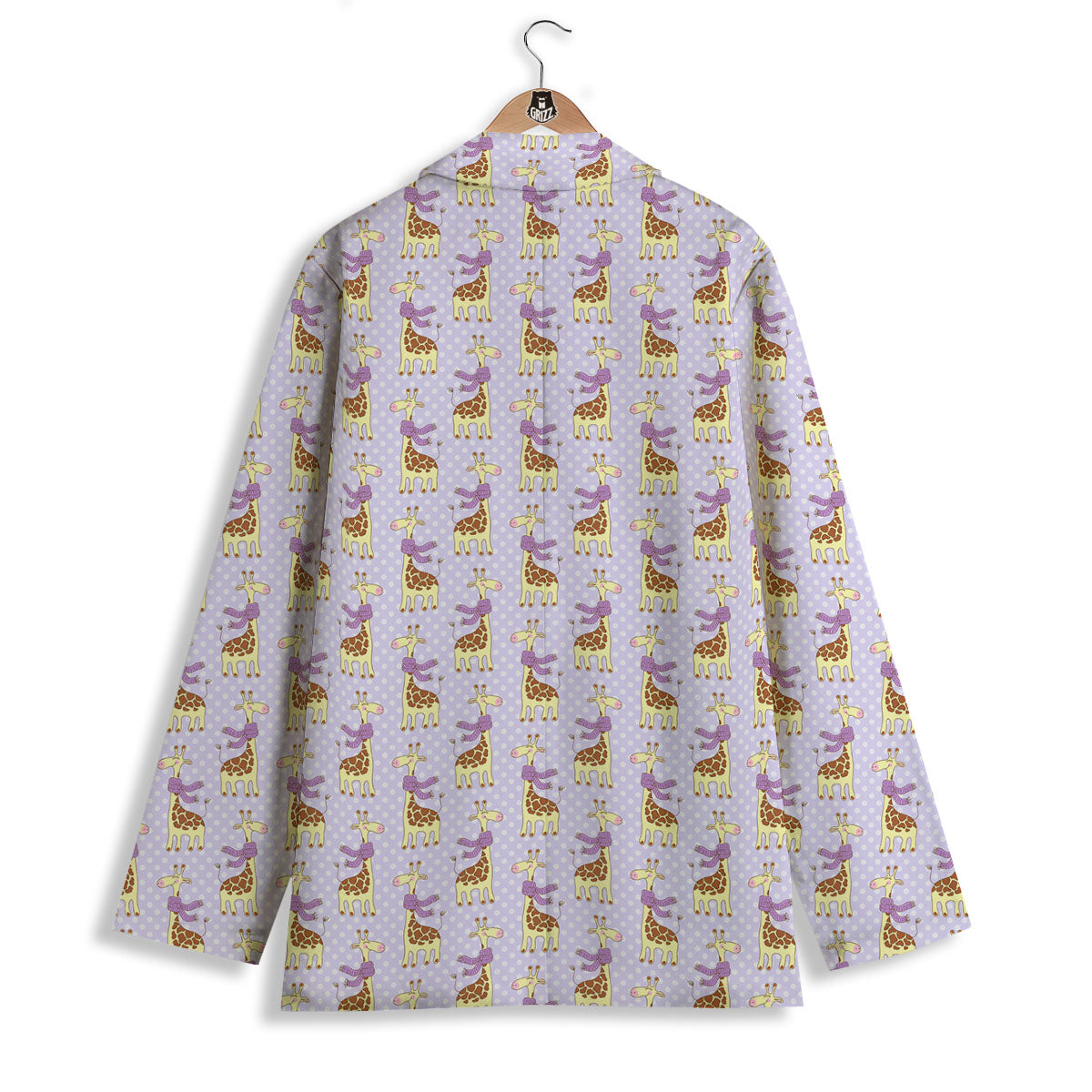 Scarf With Giraffe Print Pattern Women's Blazer-grizzshop