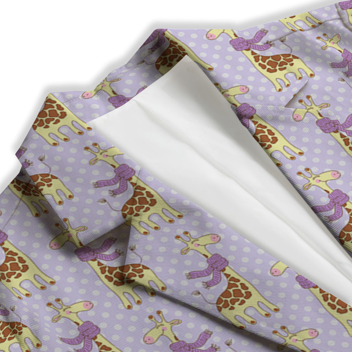 Scarf With Giraffe Print Pattern Women's Blazer-grizzshop