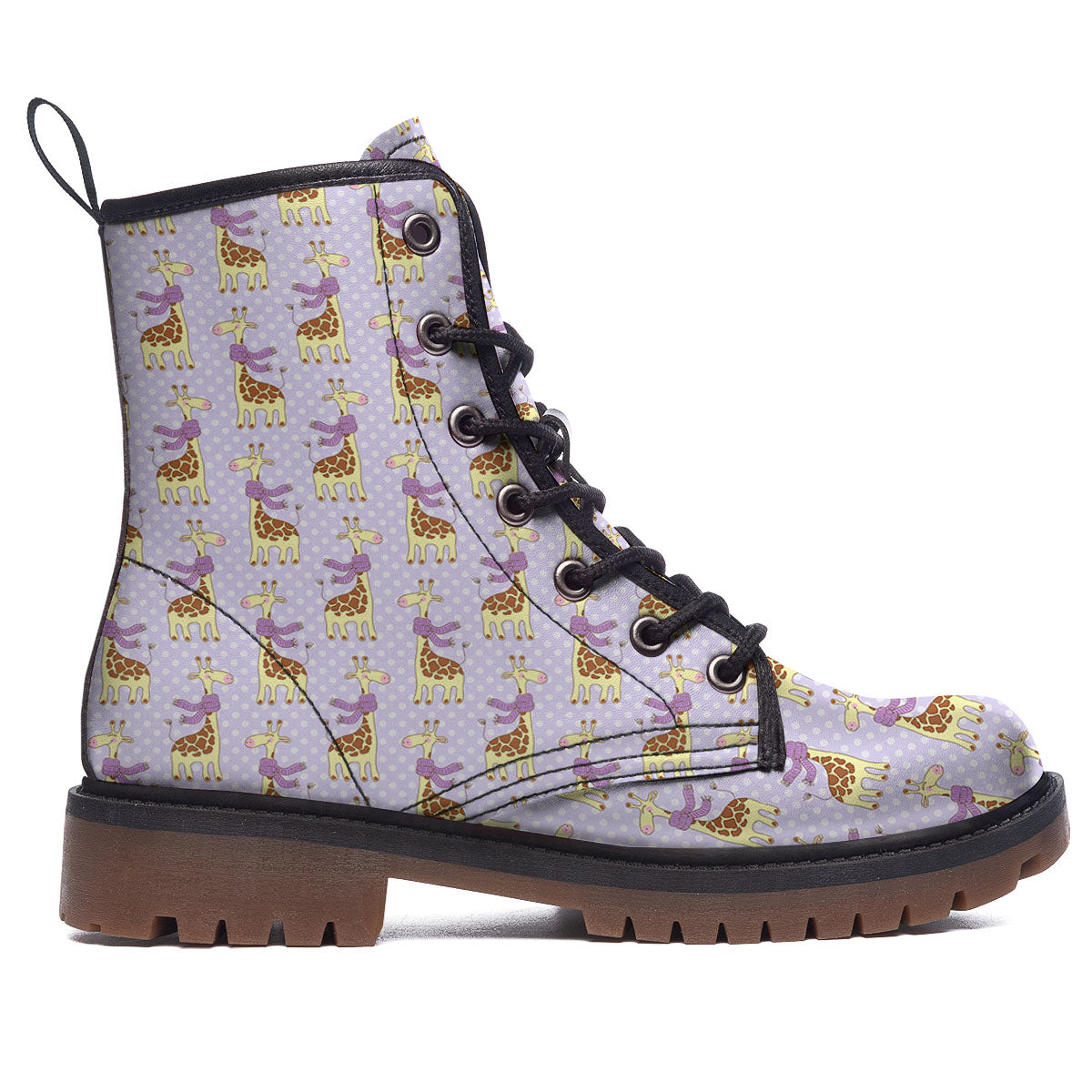 Scarf With Giraffe Print Pattern Work Boots-grizzshop