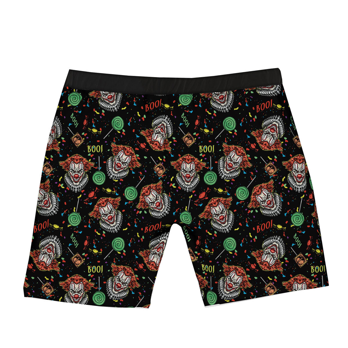 Scary Clown Halloween Print Pattern Boxer Briefs-grizzshop
