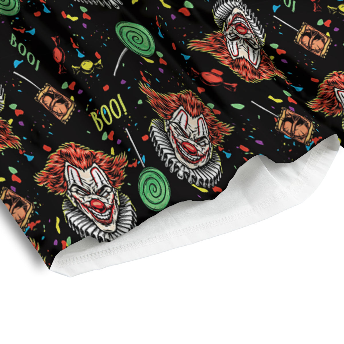 Scary Clown Halloween Print Pattern Men's Athletic Shorts