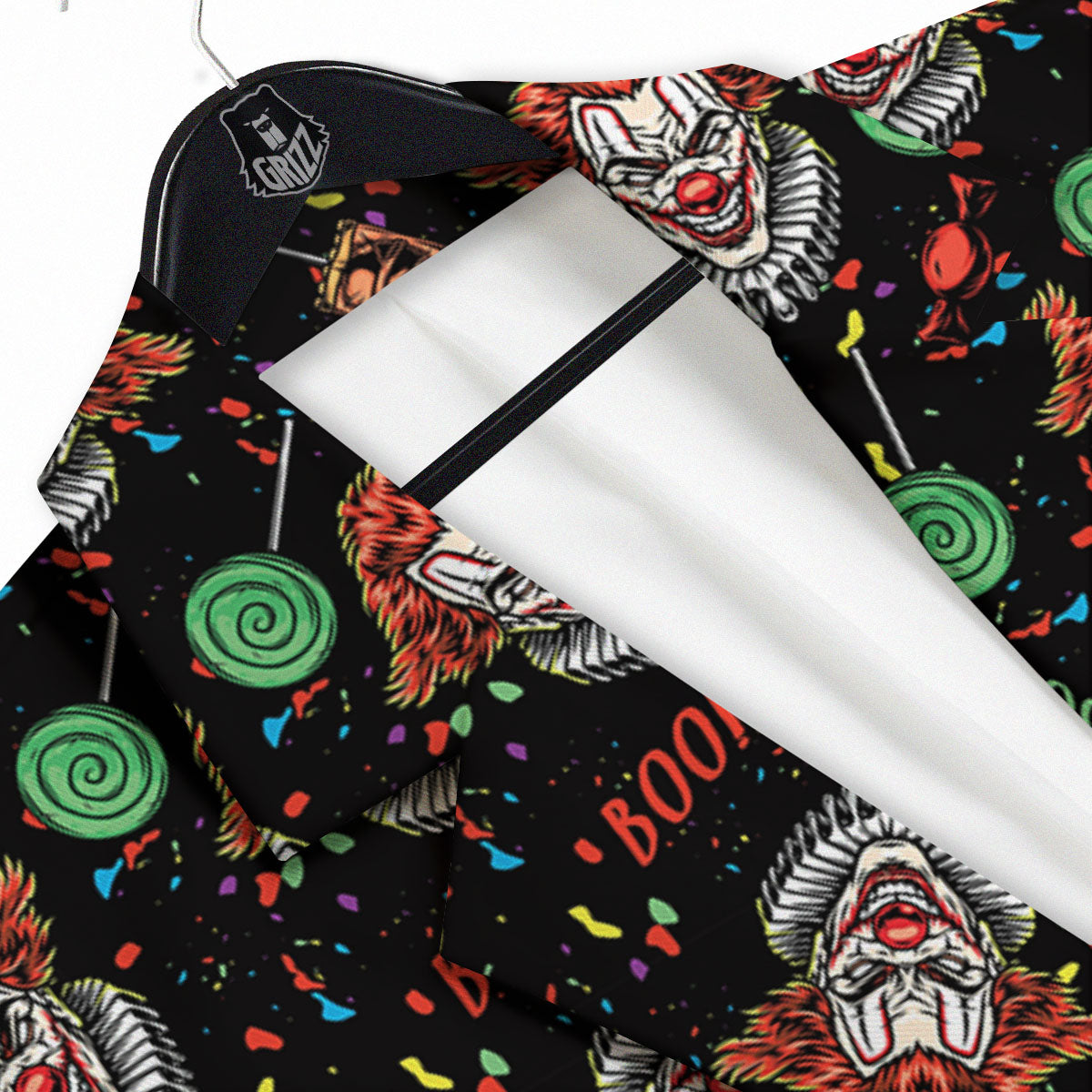 Scary Clown Halloween Print Pattern Men's Sport Coat-grizzshop