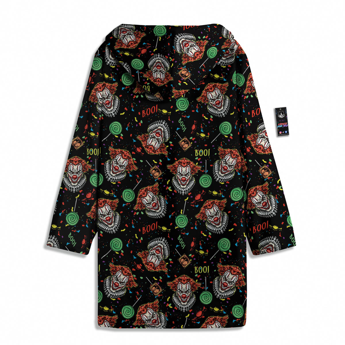 Scary Clown Halloween Print Pattern Men's Windbreaker Jacket-grizzshop