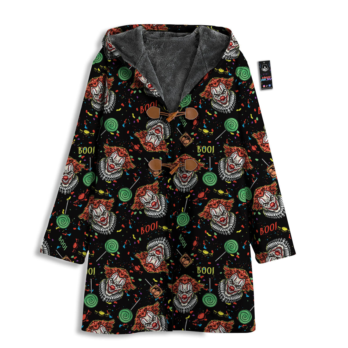 Scary Clown Halloween Print Pattern Men's Windbreaker Jacket-grizzshop
