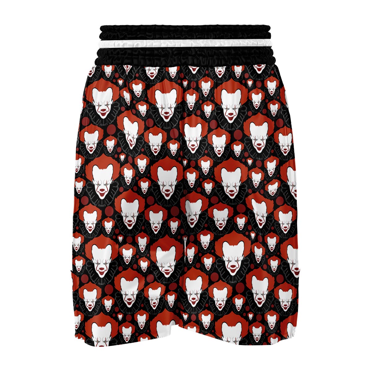 Scary Clown Pattern Print Boxing Shorts-grizzshop