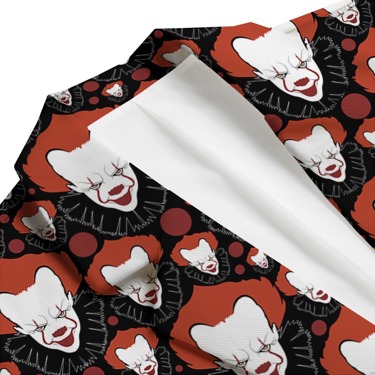 Scary Clown Pattern Print Men's Blazer-grizzshop