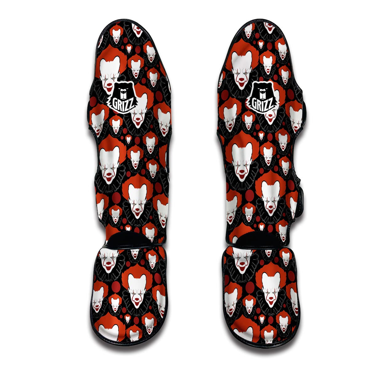 Scary Clown Pattern Print Muay Thai Shin Guards-grizzshop