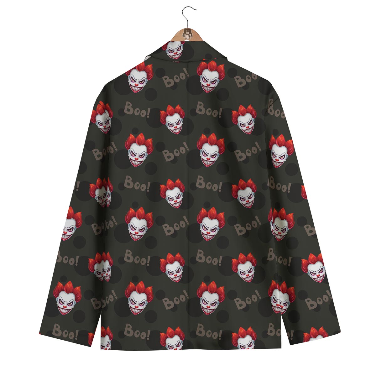 Scary Clown Print Pattern Men's Blazer-grizzshop