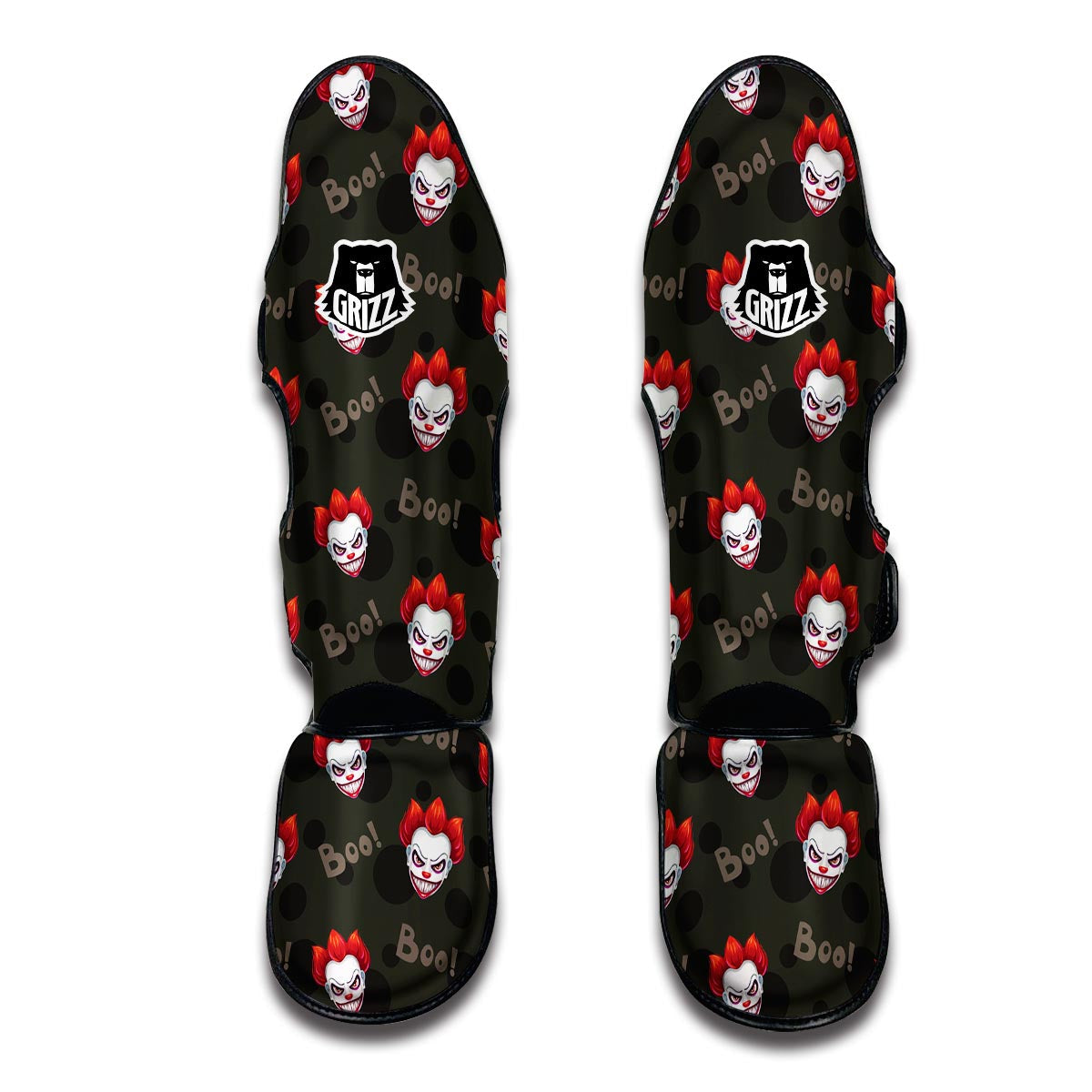 Scary Clown Print Pattern Muay Thai Shin Guards-grizzshop