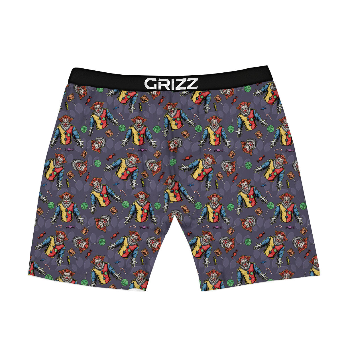Scary Evil Clown Print Pattern Boxer Briefs-grizzshop