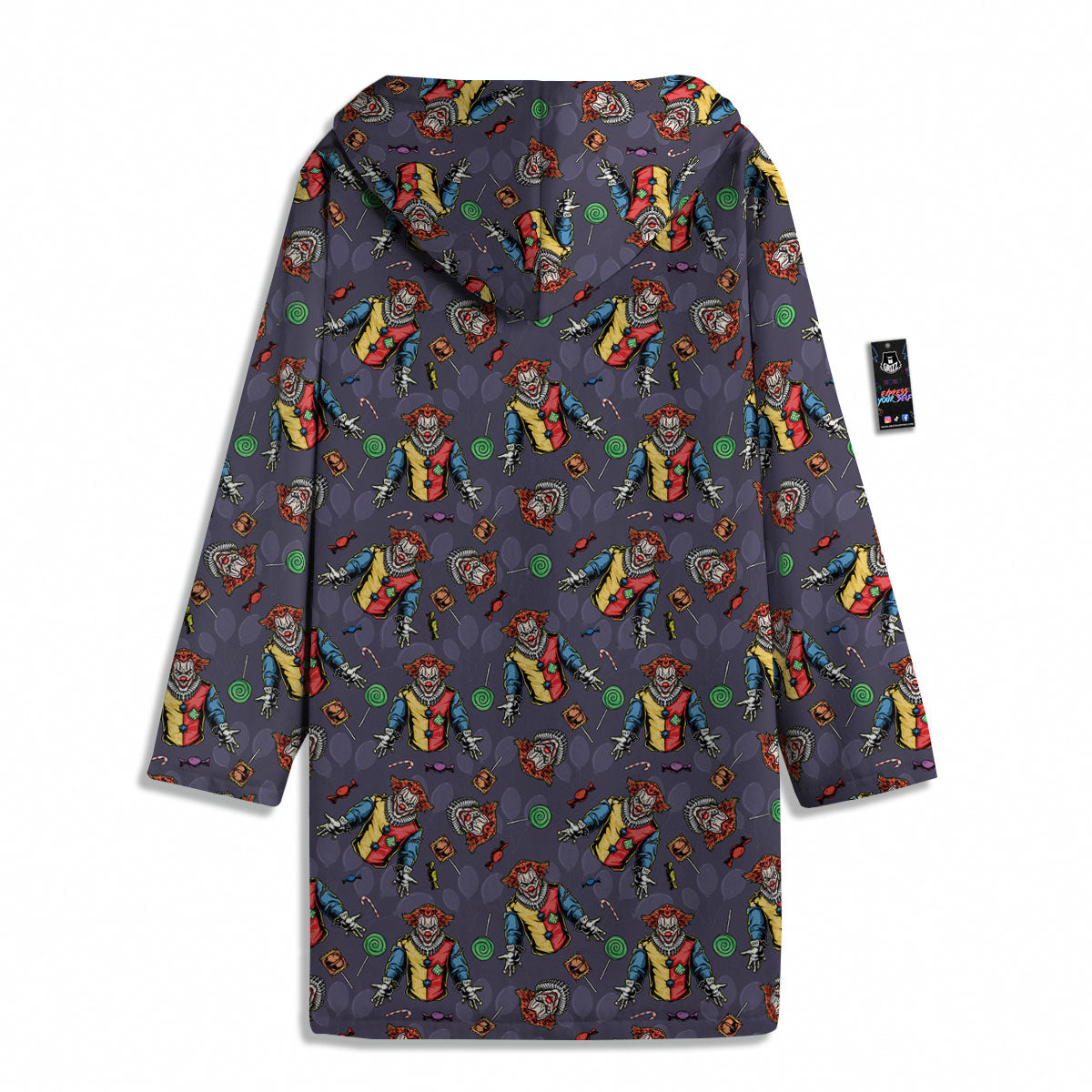 Scary Evil Clown Print Pattern Men's Windbreaker Jacket-grizzshop