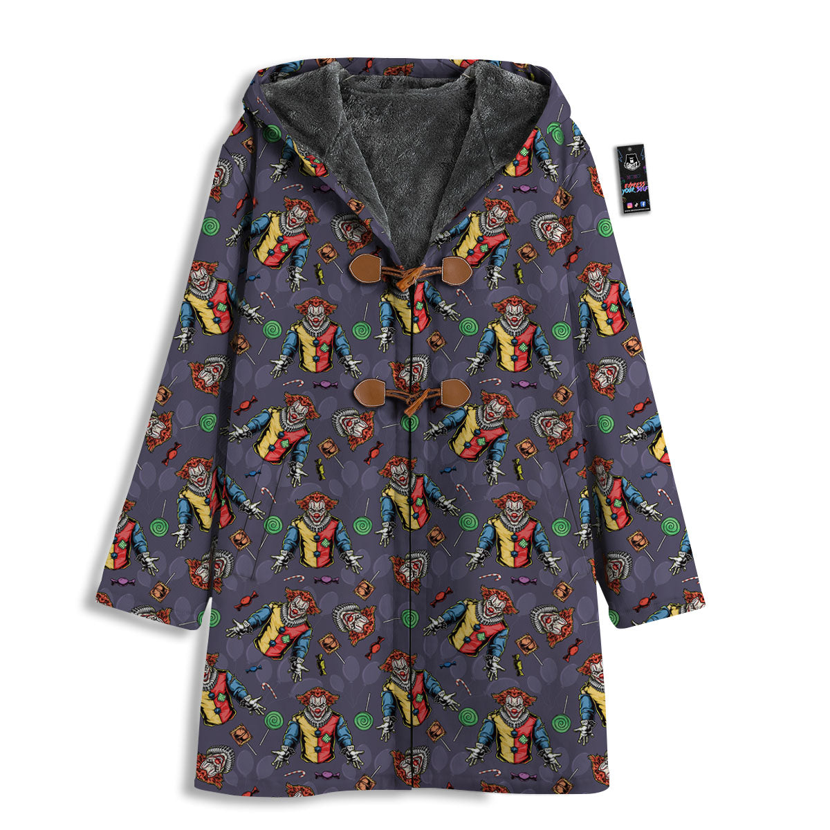 Scary Evil Clown Print Pattern Men's Windbreaker Jacket-grizzshop