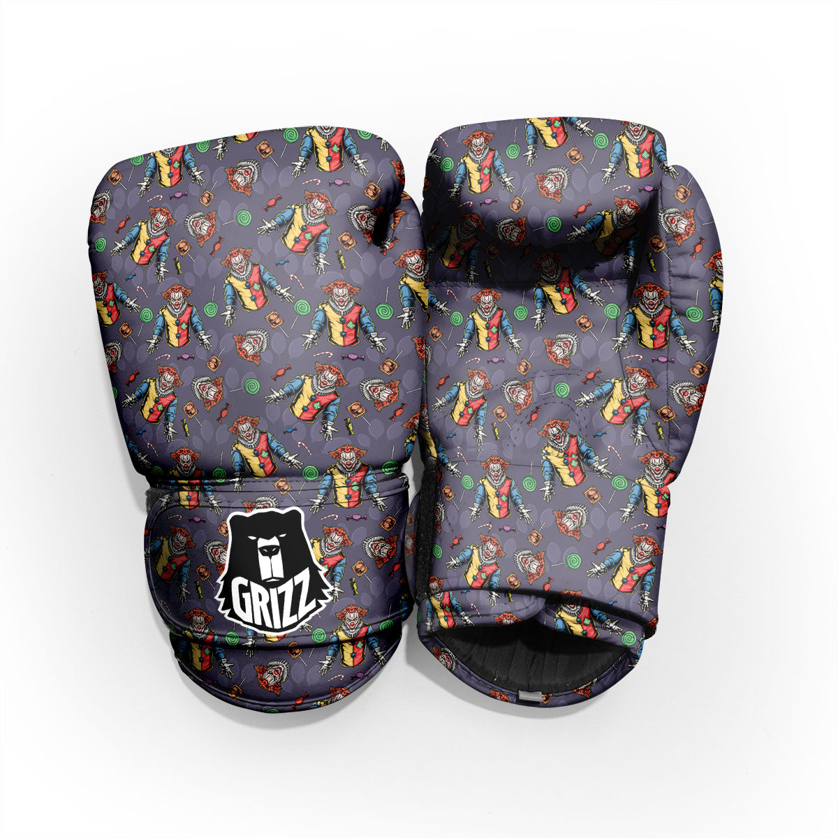 Scary Evil Clown Print Pattern Pro Boxing Glove