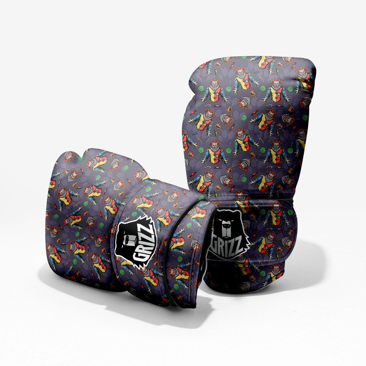 Scary Evil Clown Print Pattern Pro Boxing Glove