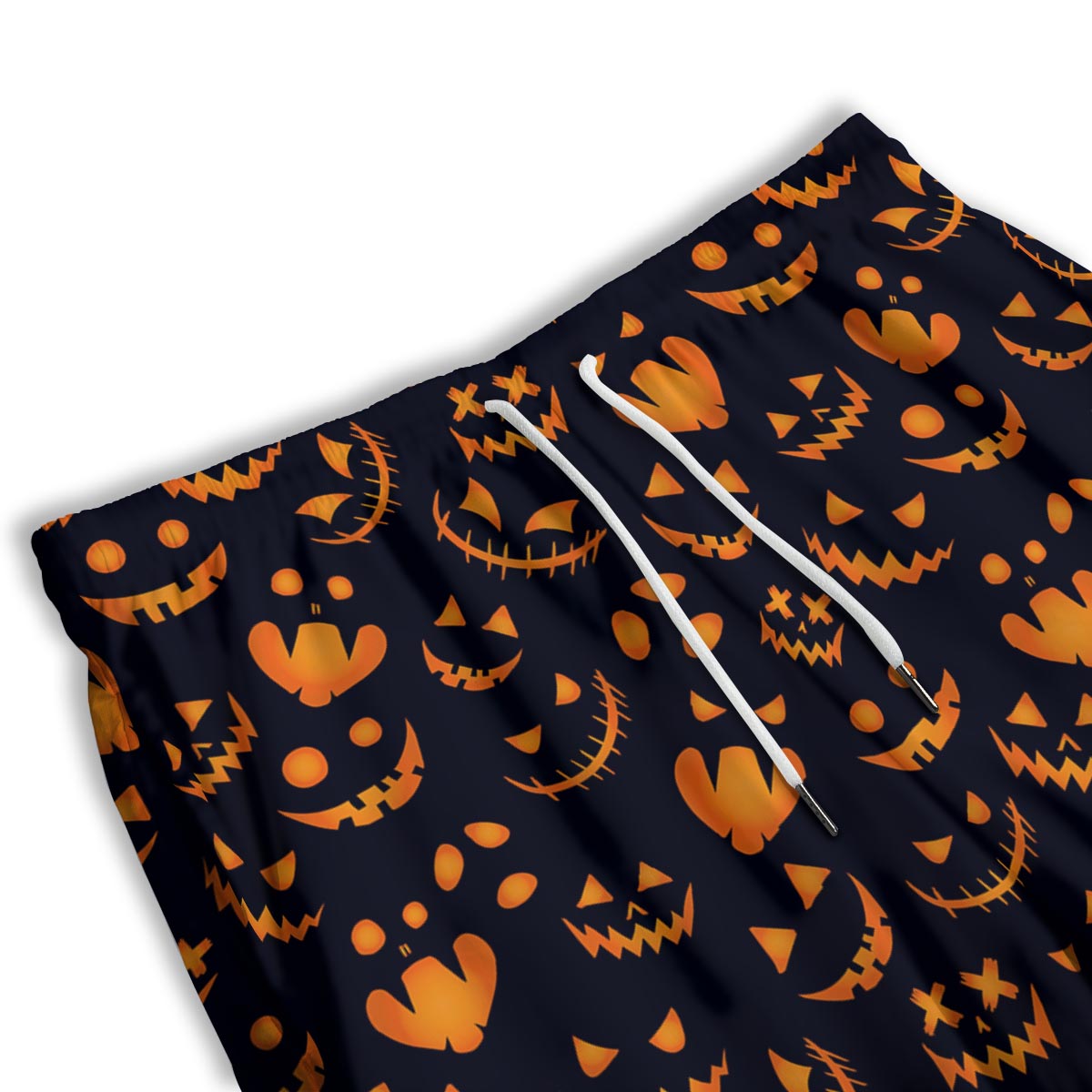 Scary Pumpkin Halloween Print Pattern Men's Athletic Shorts