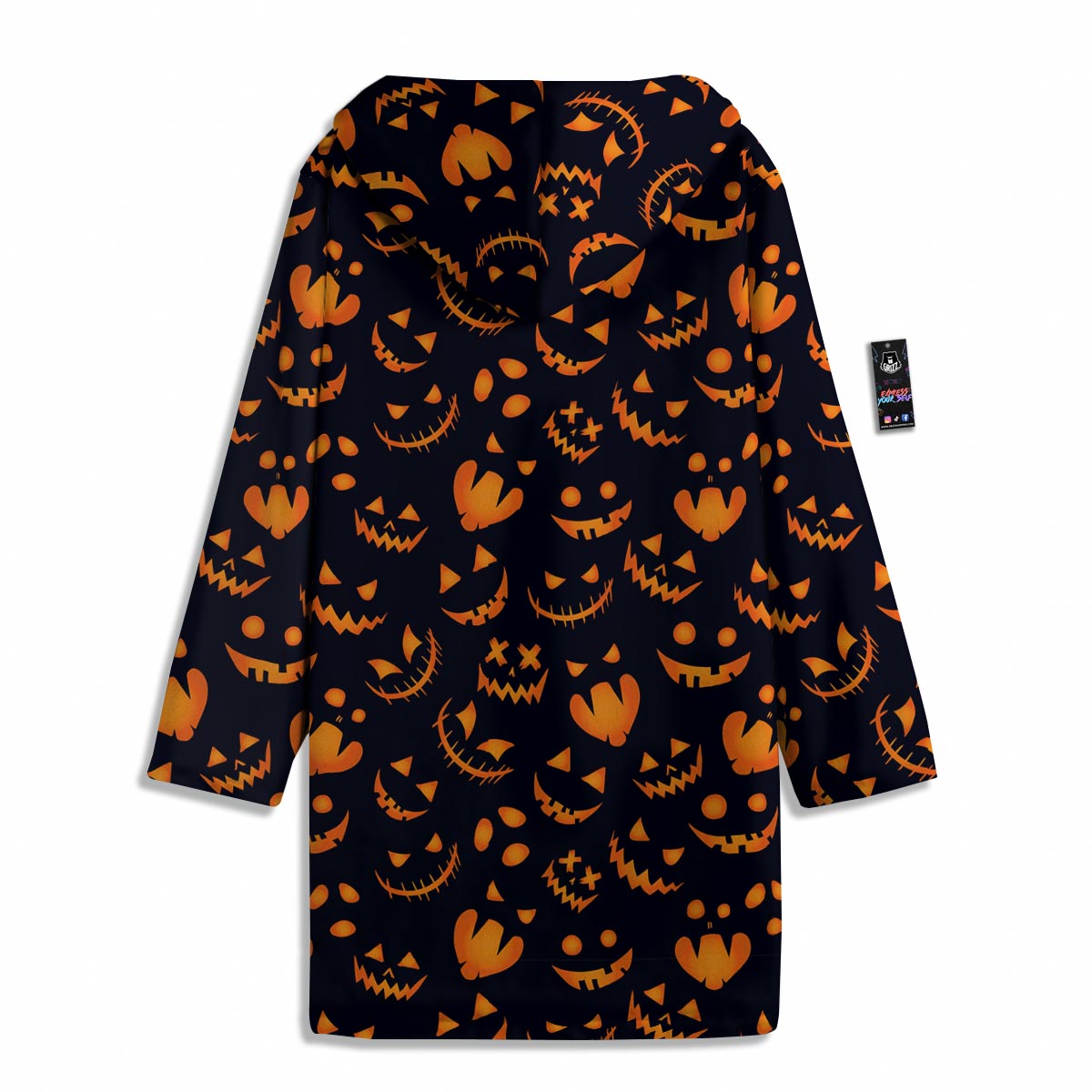 Scary Pumpkin Halloween Print Pattern Men's Windbreaker Jacket-grizzshop