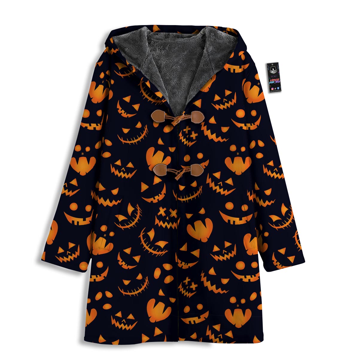 Scary Pumpkin Halloween Print Pattern Men's Windbreaker Jacket-grizzshop