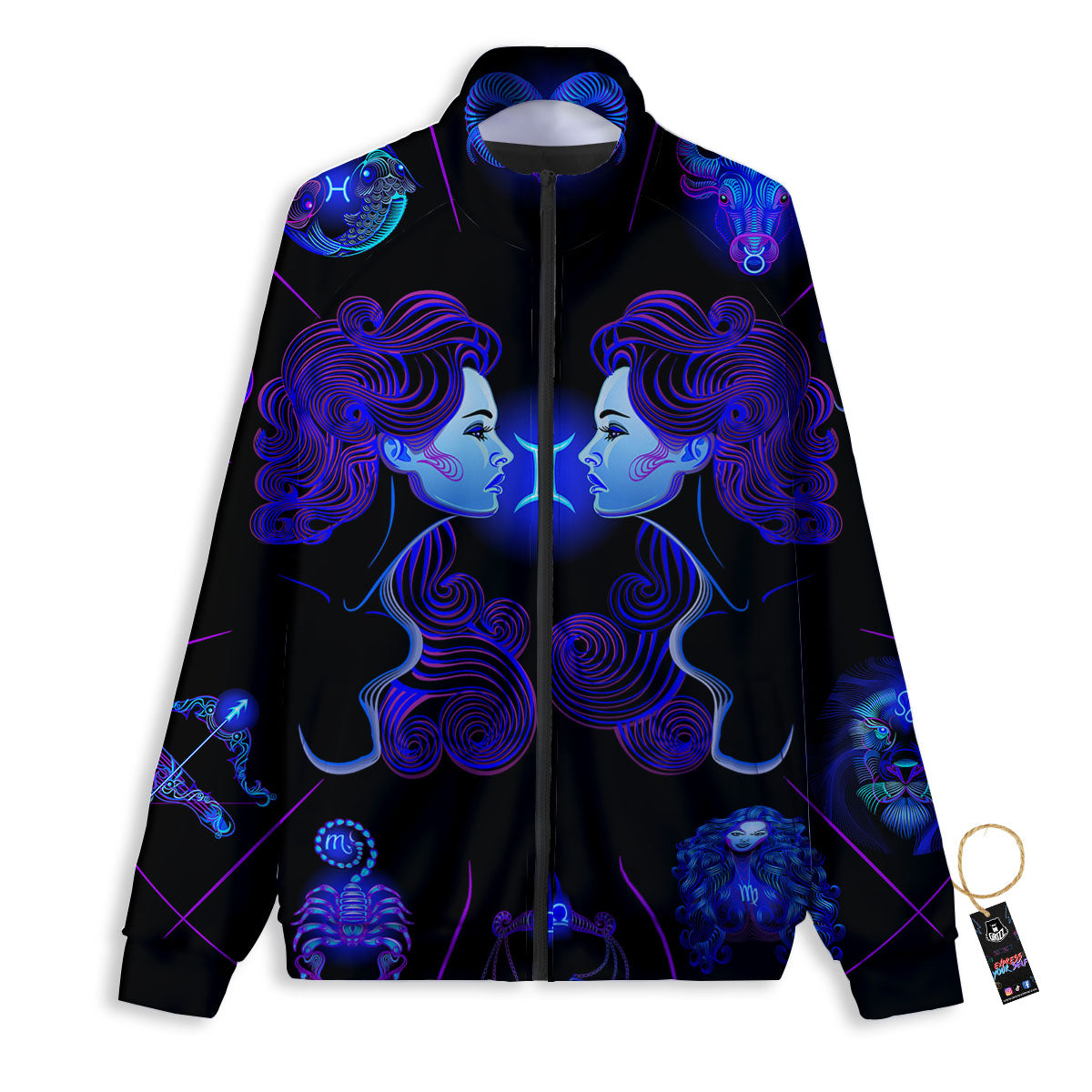 Scary Pumpkin Halloween Print Pattern Track Jacket-grizzshop