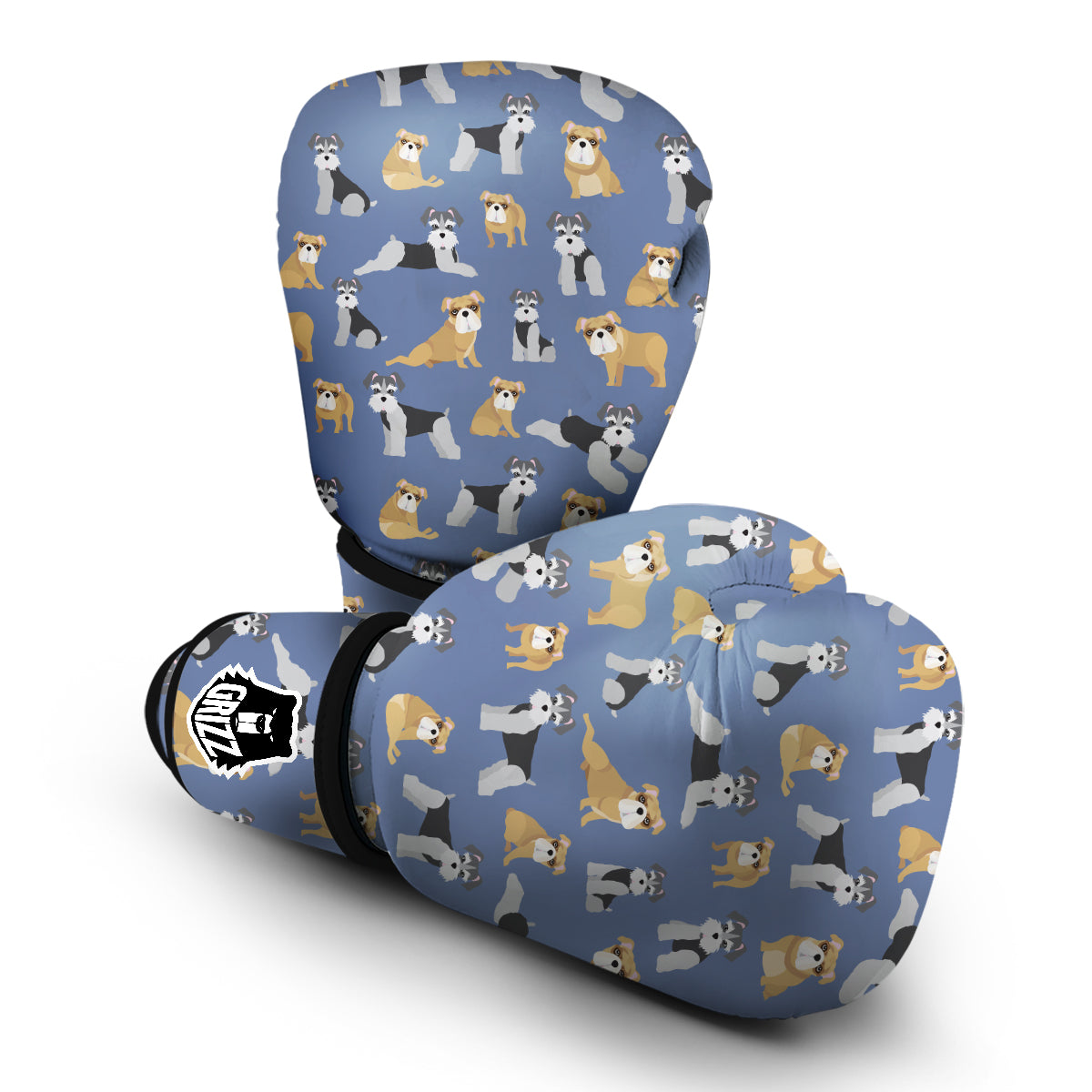 Schnauzer Dog Print Pattern Boxing Gloves-grizzshop