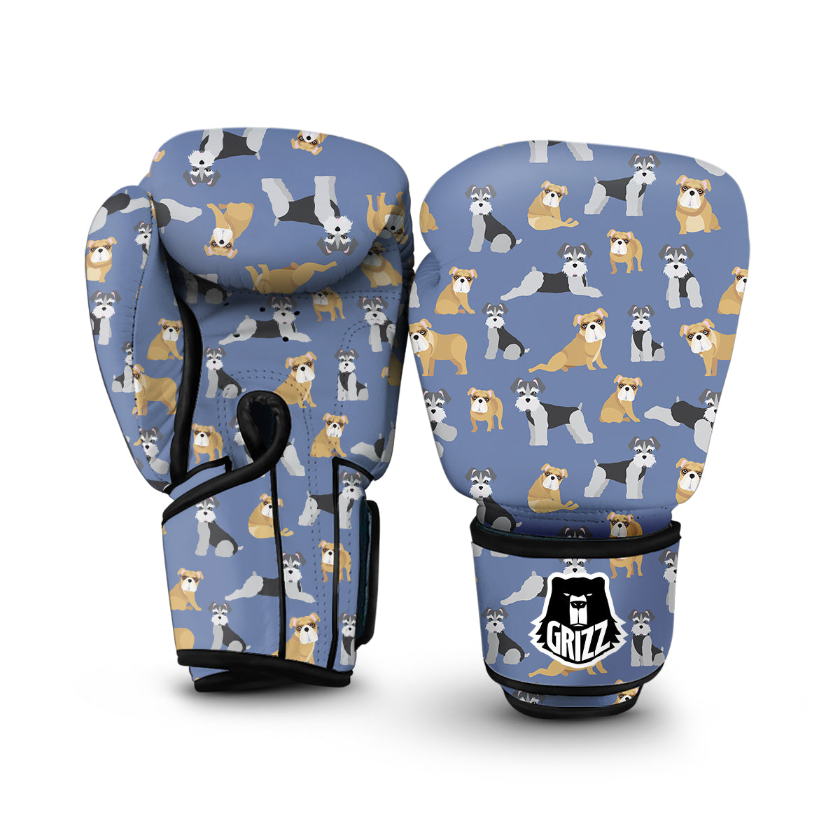 Schnauzer Dog Print Pattern Boxing Gloves-grizzshop