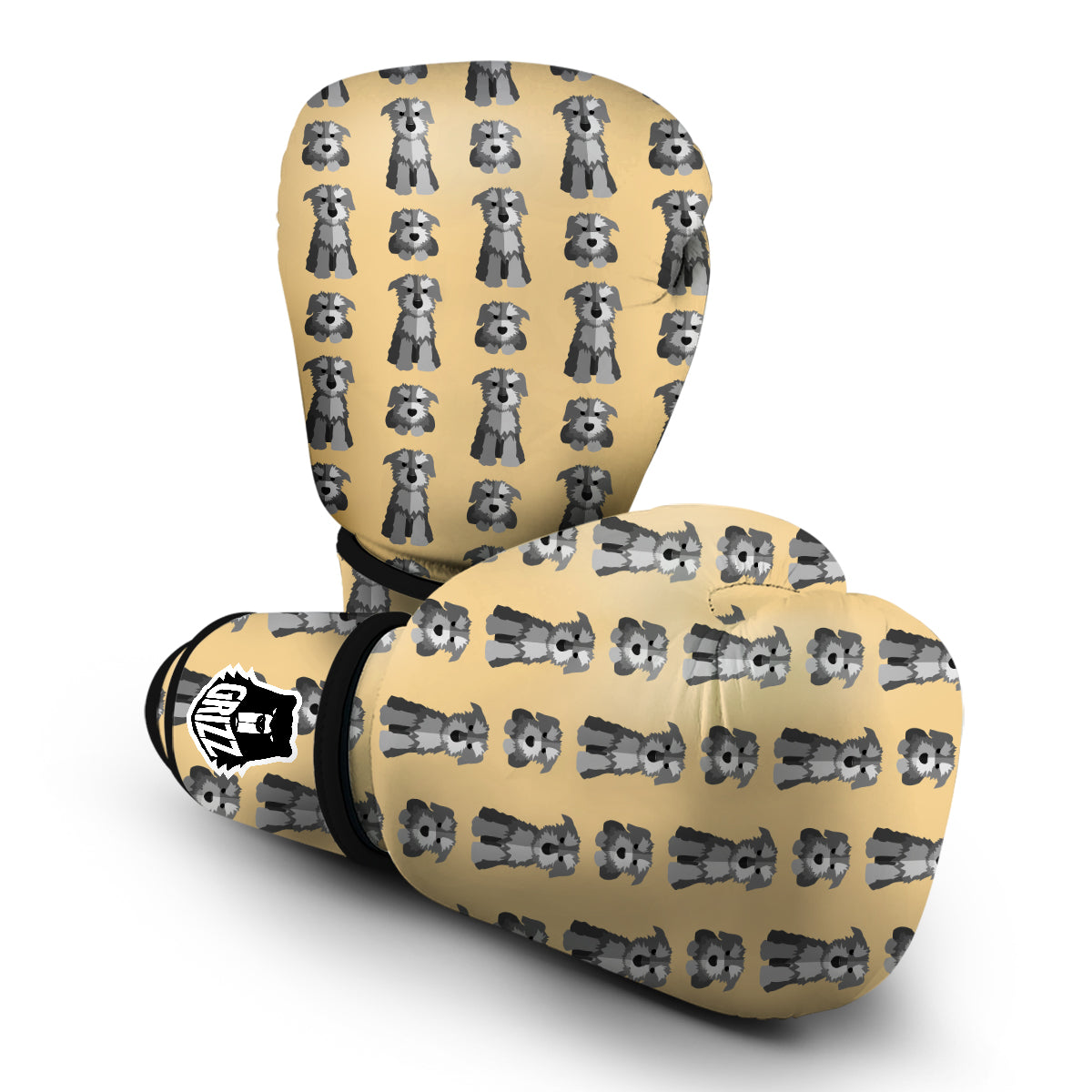 Schnauzer Dog Puppy Pattern Print Boxing Gloves-grizzshop