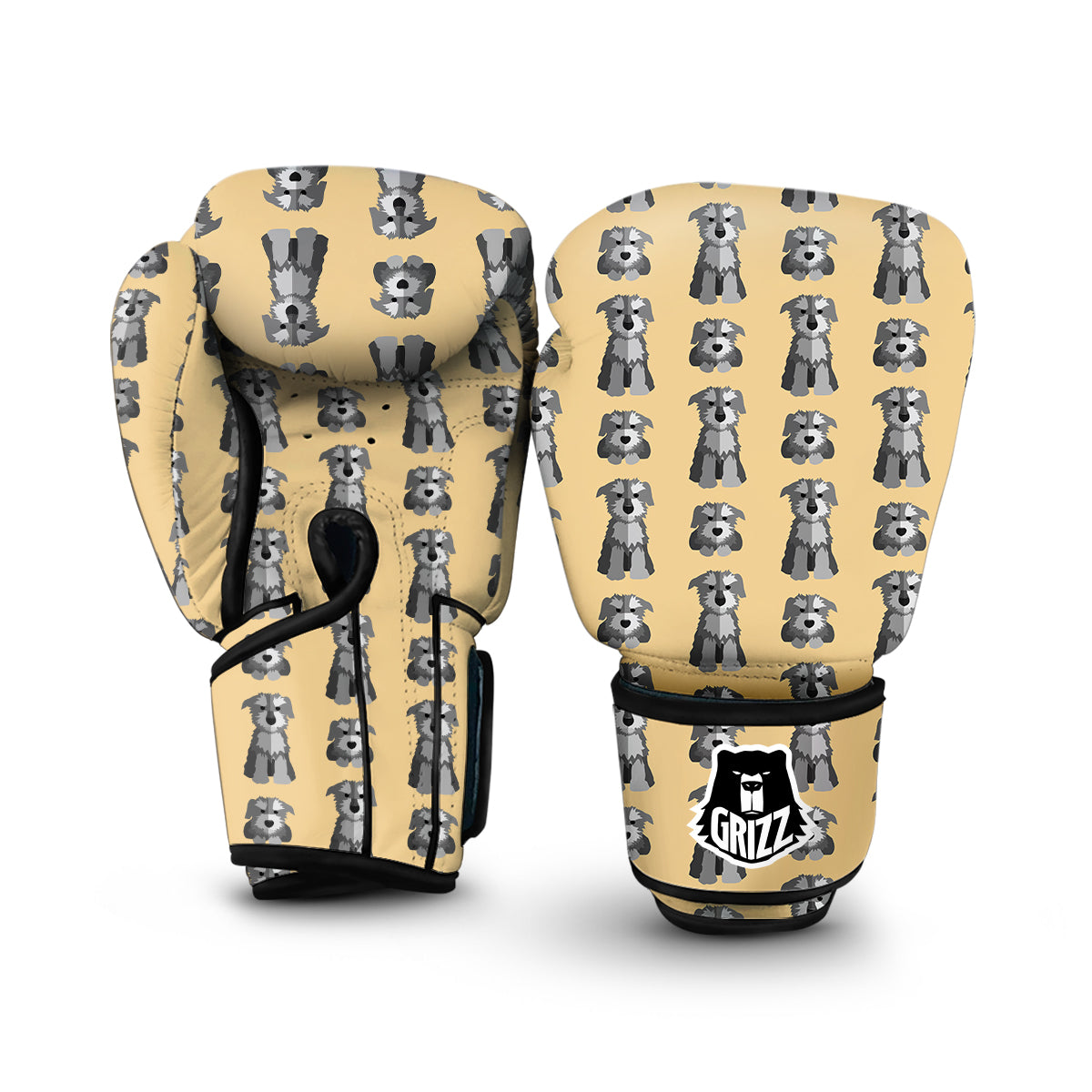 Schnauzer Dog Puppy Pattern Print Boxing Gloves-grizzshop