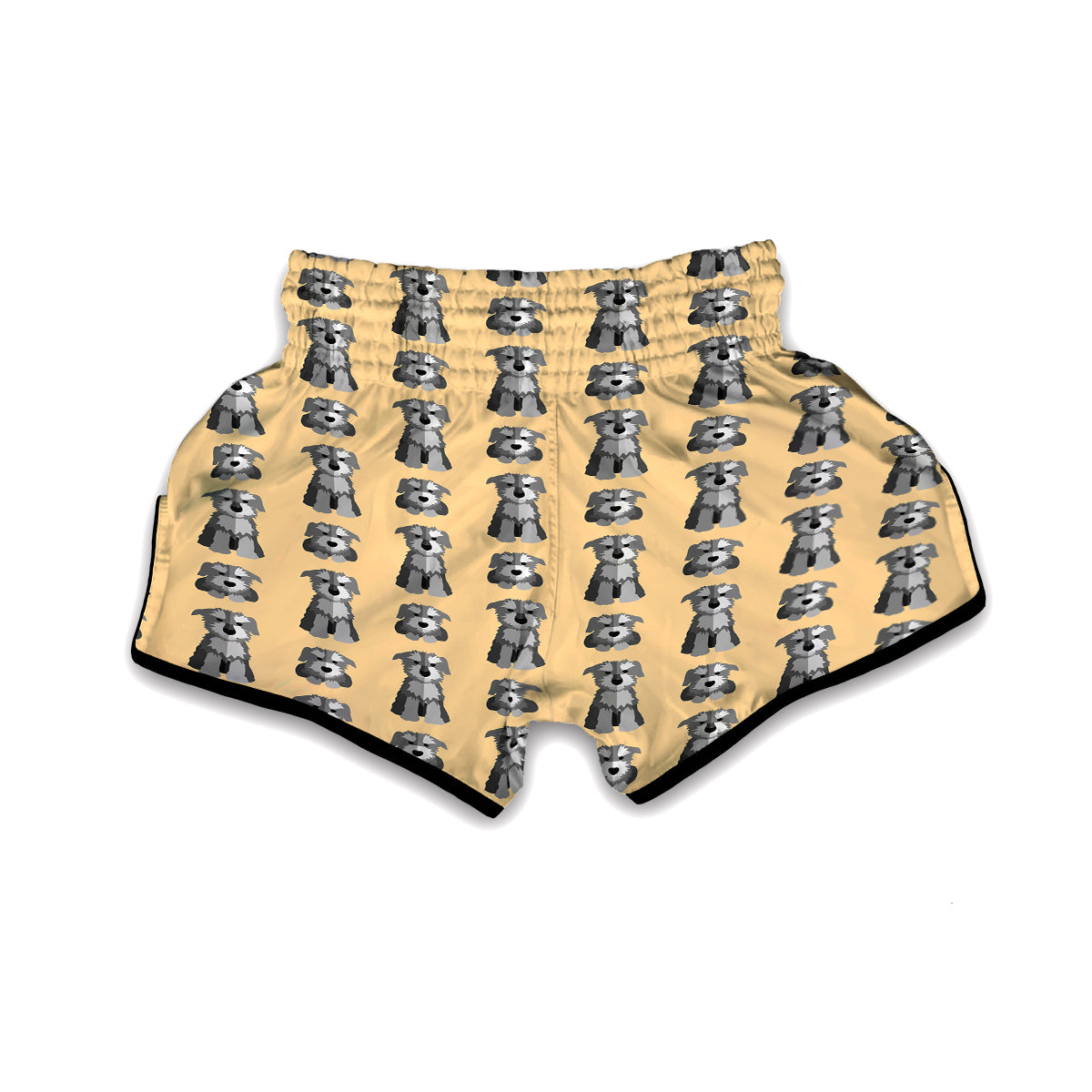 Schnauzer Dog Puppy Pattern Print Muay Thai Boxing Shorts-grizzshop