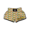 School Bus Print Pattern Muay Thai Boxing Shorts-grizzshop