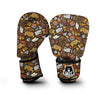 School Bus Teacher Pattern Print Boxing Gloves-grizzshop