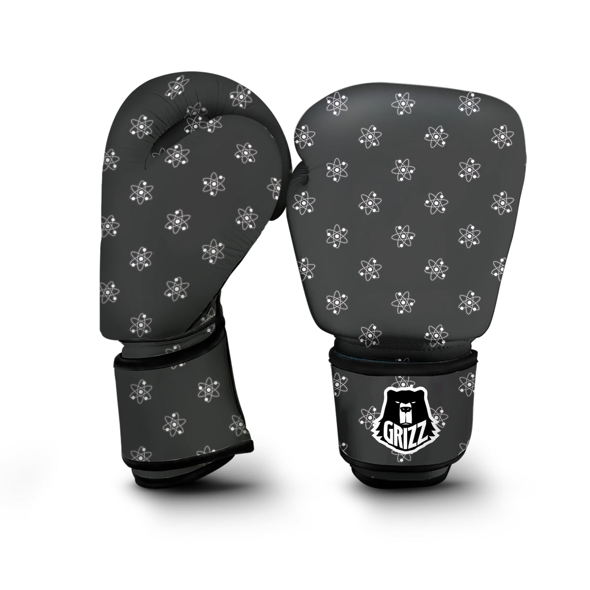 Science Atom Pattern Print Boxing Gloves-grizzshop