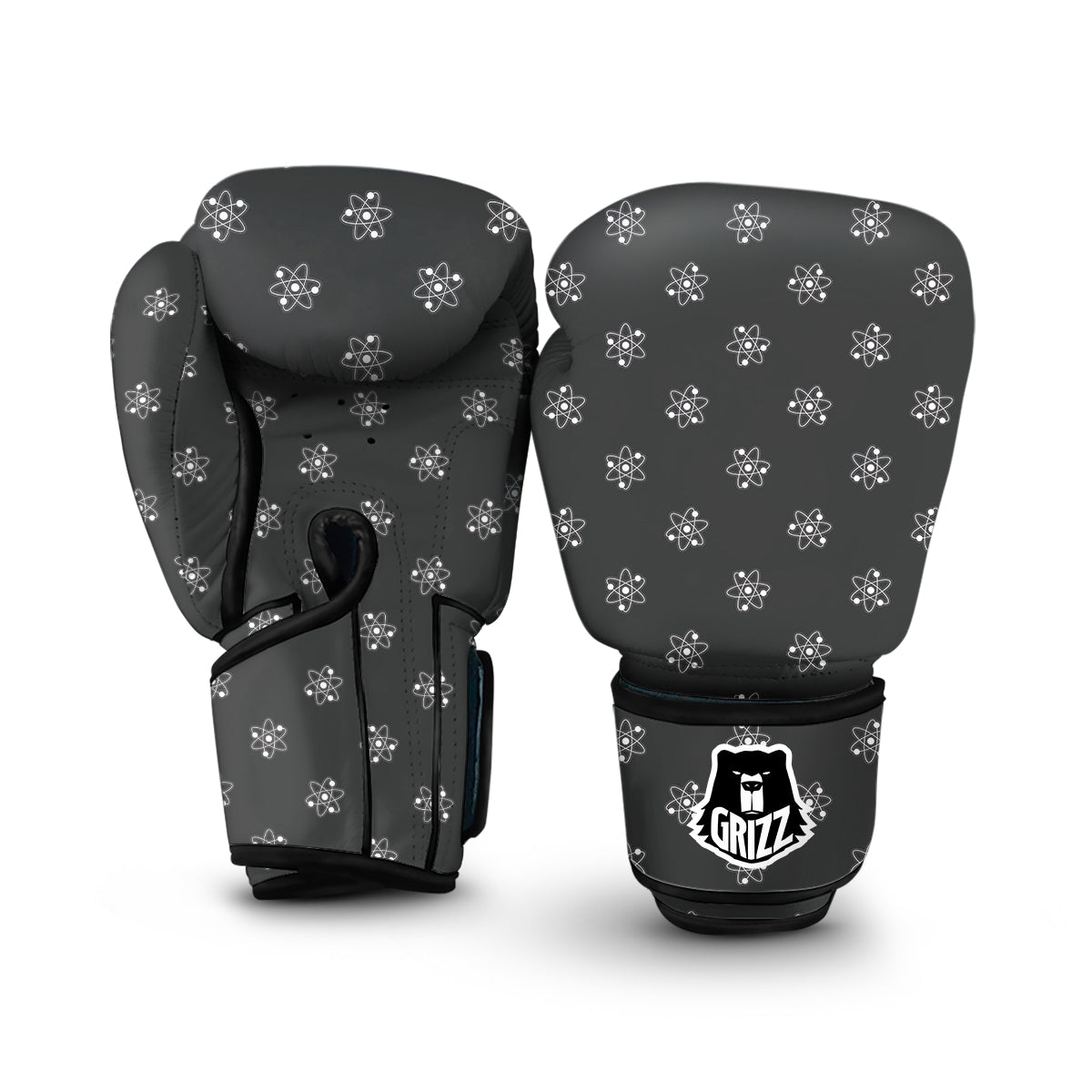 Science Atom Pattern Print Boxing Gloves-grizzshop