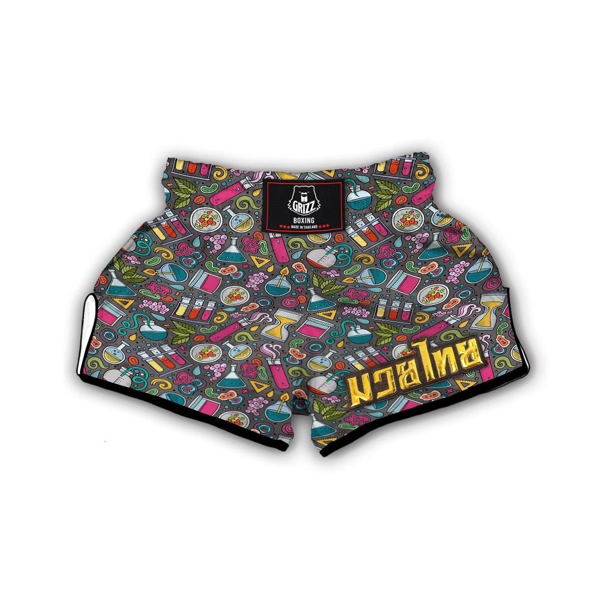 Science Chemistry Print Pattern Muay Thai Boxing Shorts-grizzshop