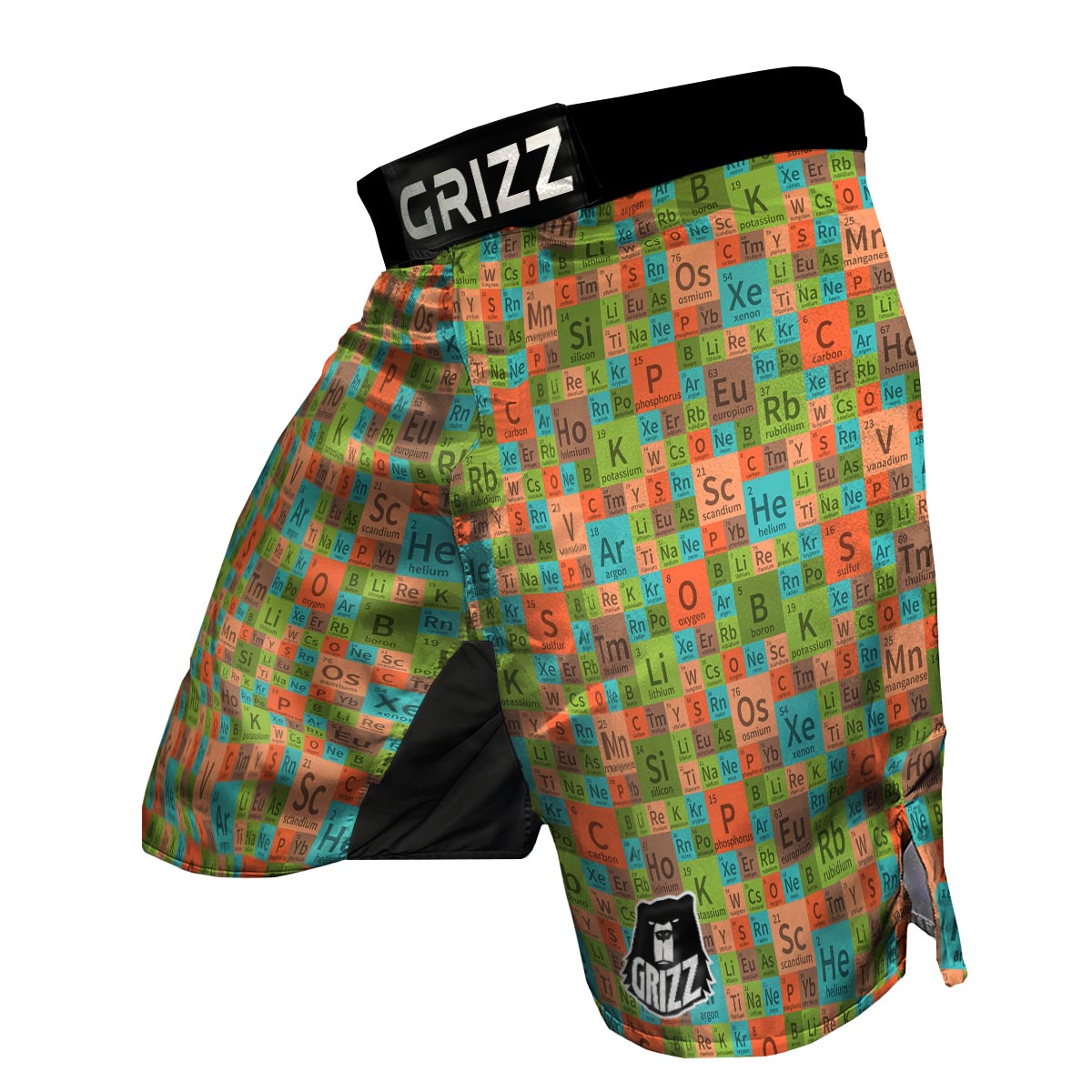 Science Periodic Table Pattern Print MMA Shorts-grizzshop