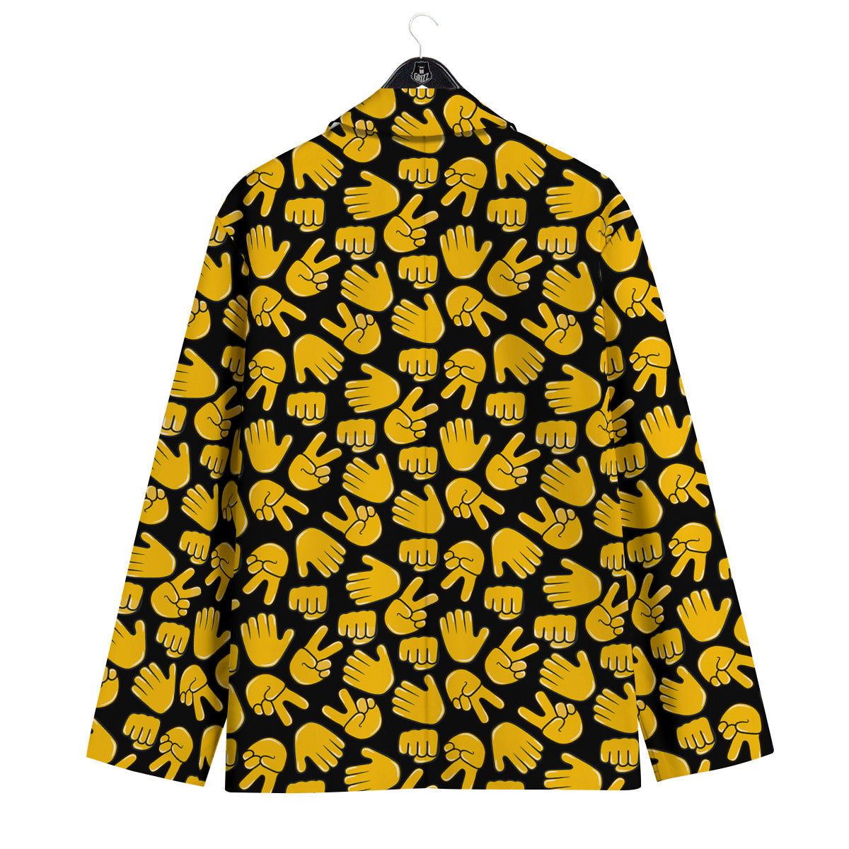Scissors Paper Rock Emoji Print Pattern Men's Sport Coat-grizzshop