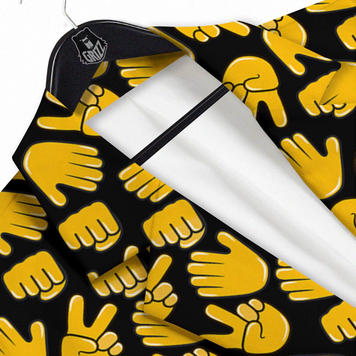 Scissors Paper Rock Emoji Print Pattern Men's Sport Coat-grizzshop