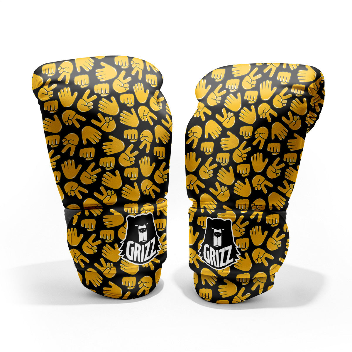 Scissors Paper Rock Emoji Print Pattern Pro Boxing Glove