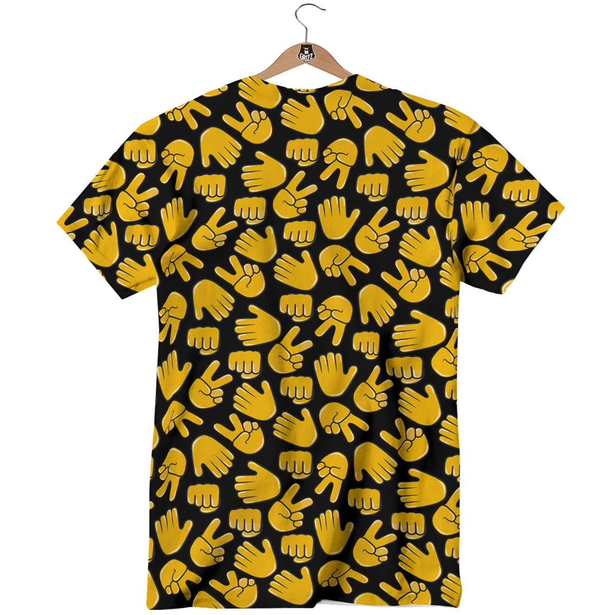 Scissors Paper Rock Emoji Print Pattern T-Shirt-grizzshop