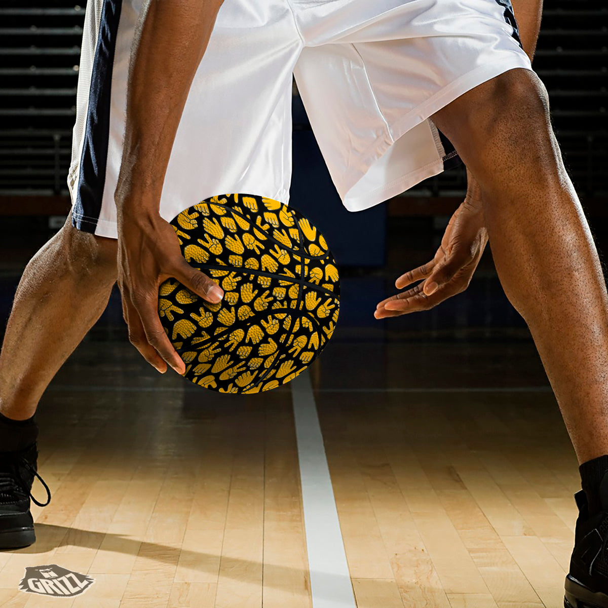 Scissors Paper Rock Emoji Print Pattern Basketball