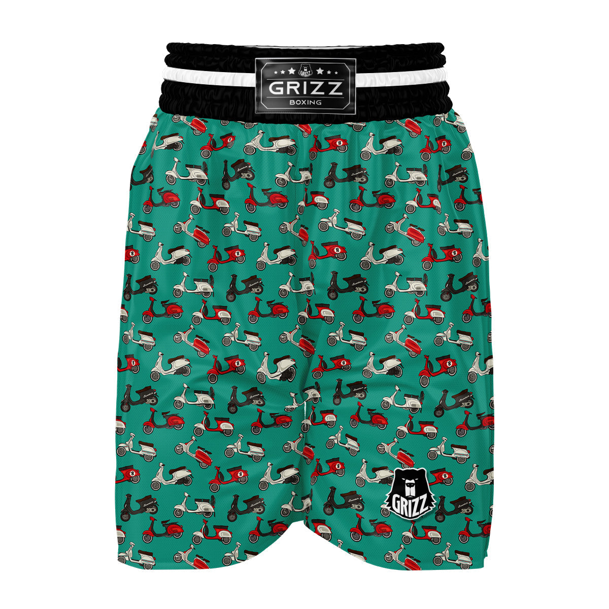 Scoote Print Pattern Boxing Shorts-grizzshop