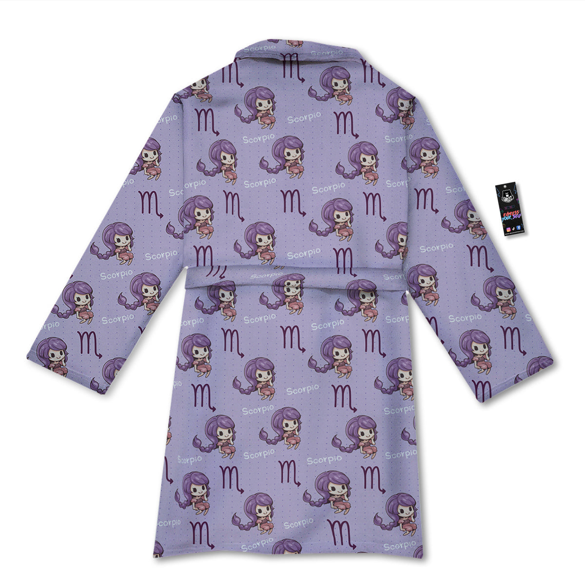 Scorpio Cute Cartoon Print Pattern Bathrobe-grizzshop