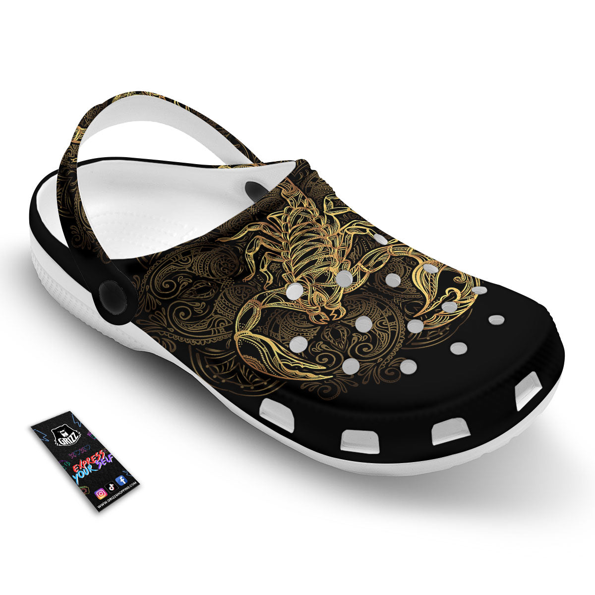 Scorpio Gold Print Clog-grizzshop
