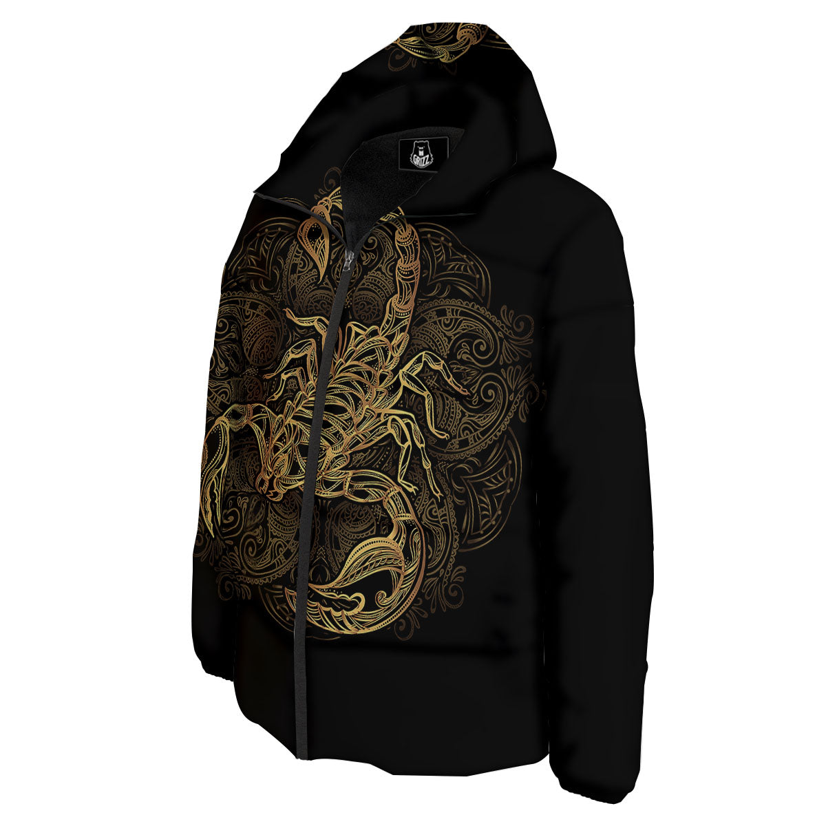 Scorpio Gold Print Down Jacket-grizzshop